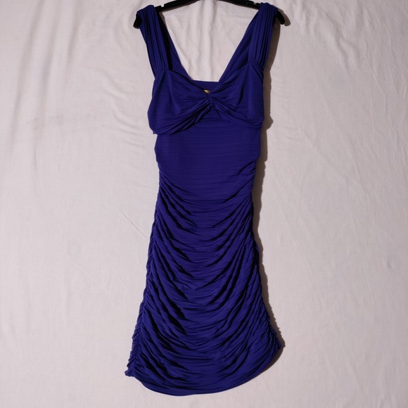 Nicole Miller Dresses & Skirts - NICOLE MILLER Blue COCKTAIL FORMAL GOWN RUCHED FITTED DRESS SIZE 8